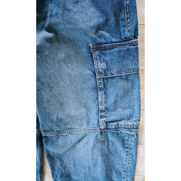 GAP Men's 36x30 Baggy Cargo Carpenter Jean Blue Denim Relaxed Fit NWT $99 - Picture 9 of 11